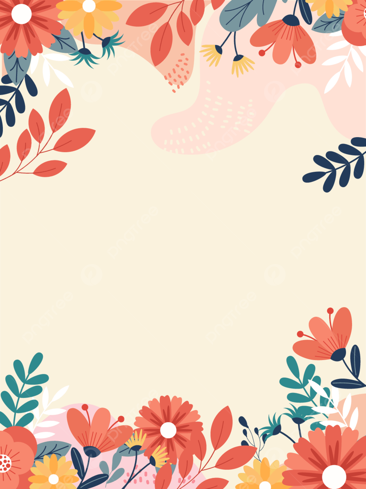 Romantic And Aesthetic Spring Promotion Plant Flower Leaf Flower Background Wallpaper Image For Free Download