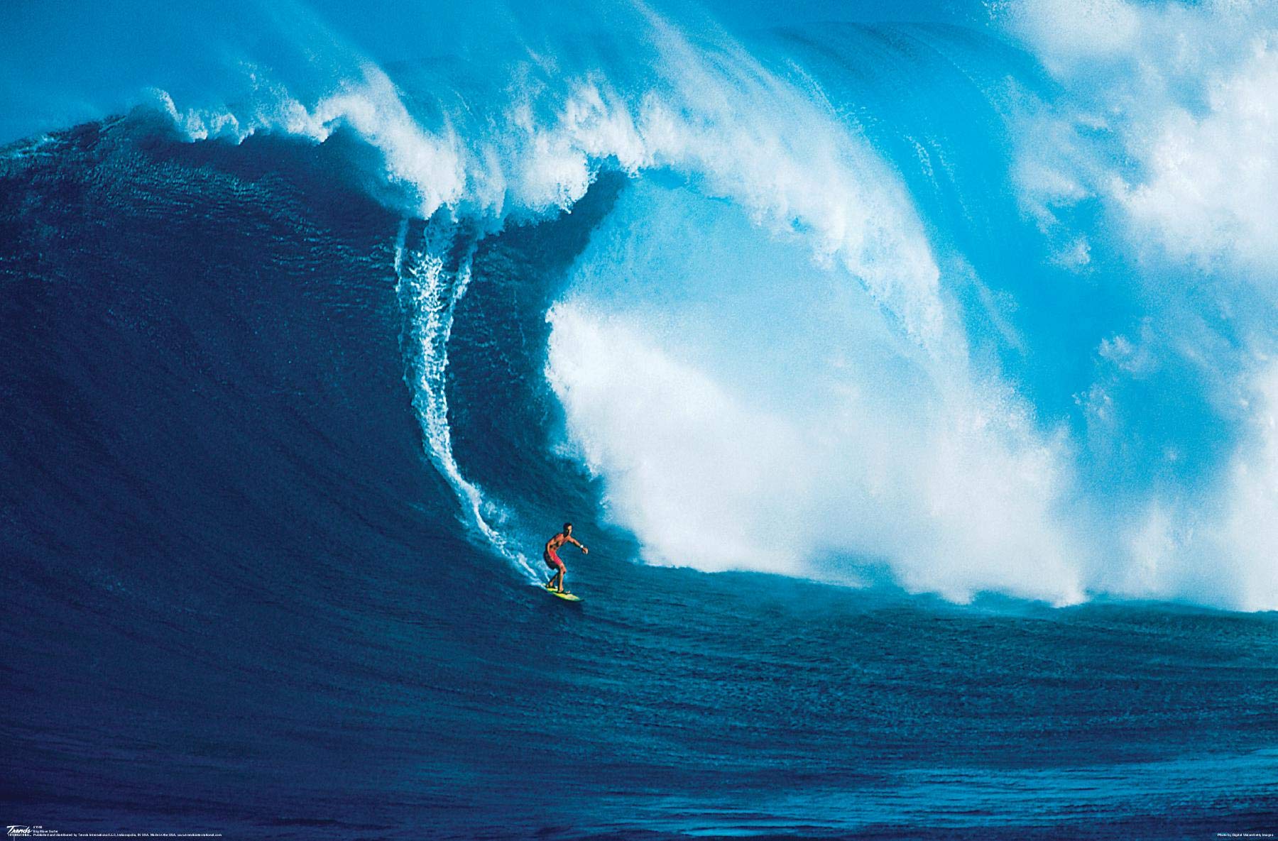 Big Wave Surfer Wall Poster