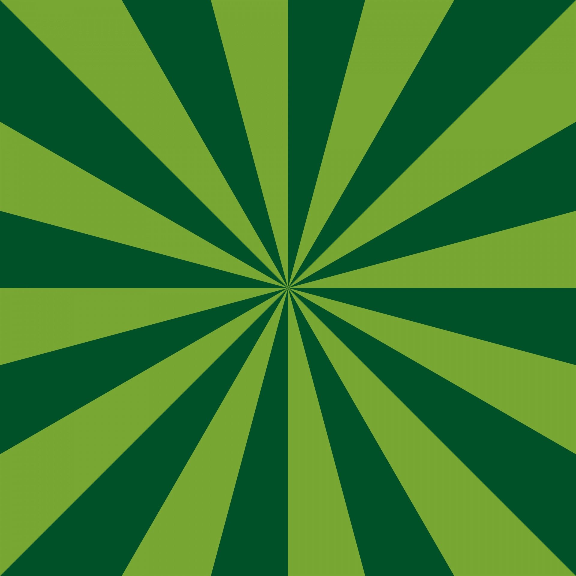 Green Stripes Sunburst Background