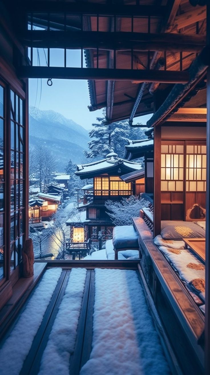 A Gassho Style Home At A Snowy Japanese