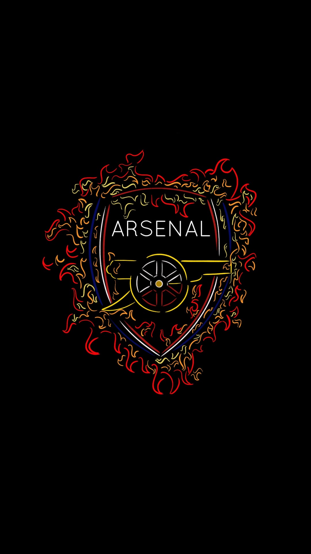 I made a minimal wallpaper of Arsenal