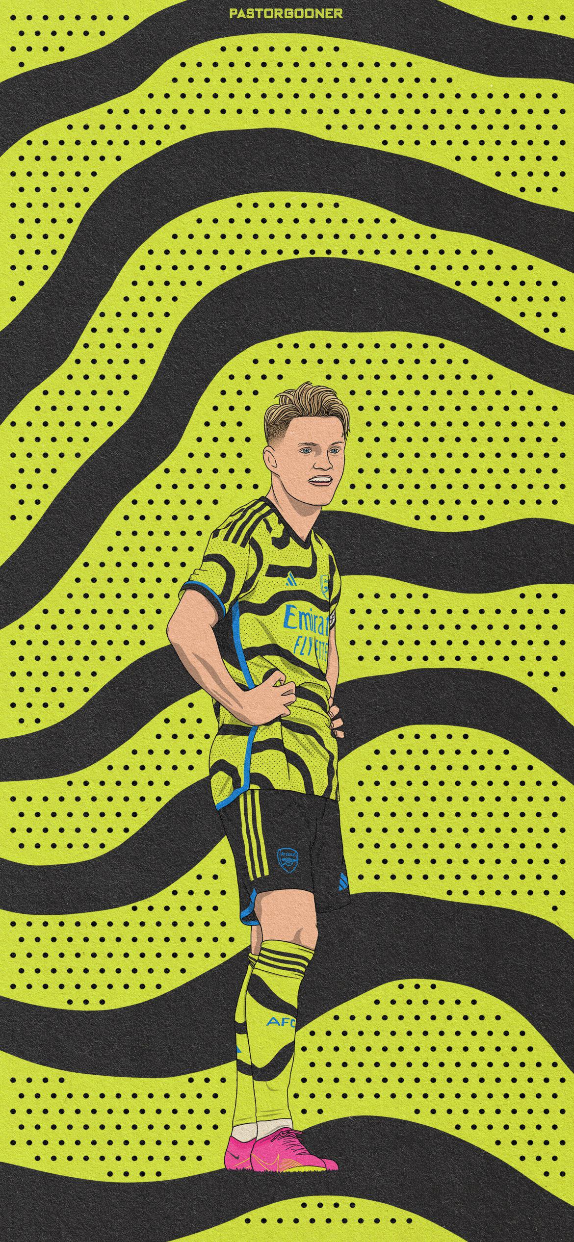 Arsenal Away / Odegaard Wallpaper, r