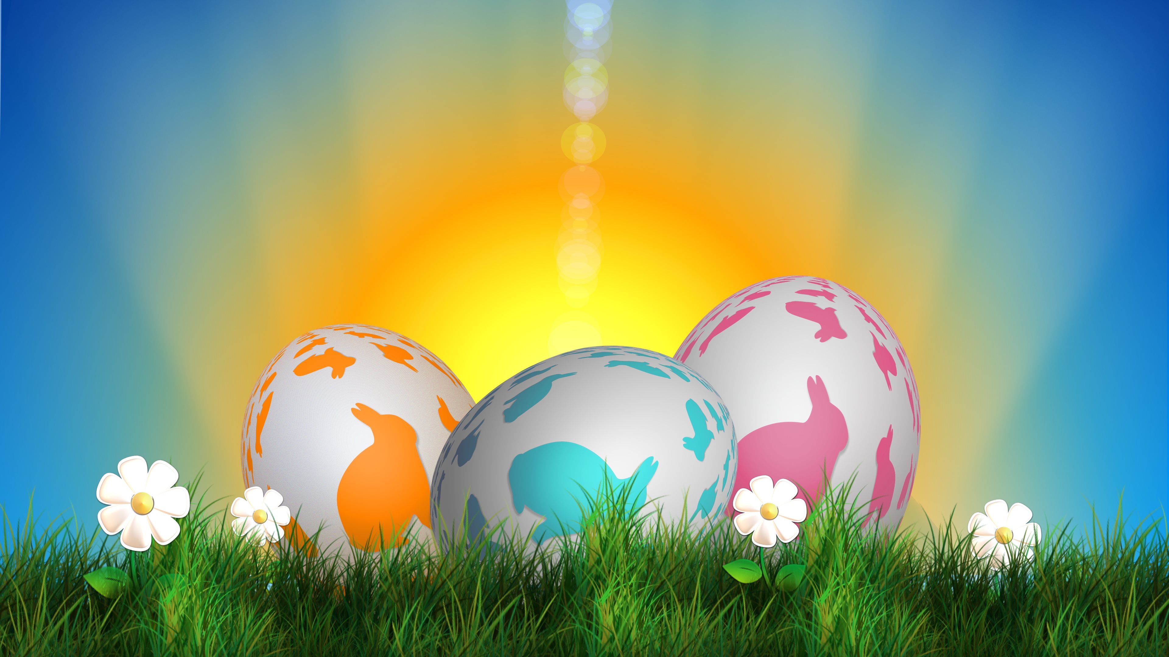 4K Easter Decoration Background