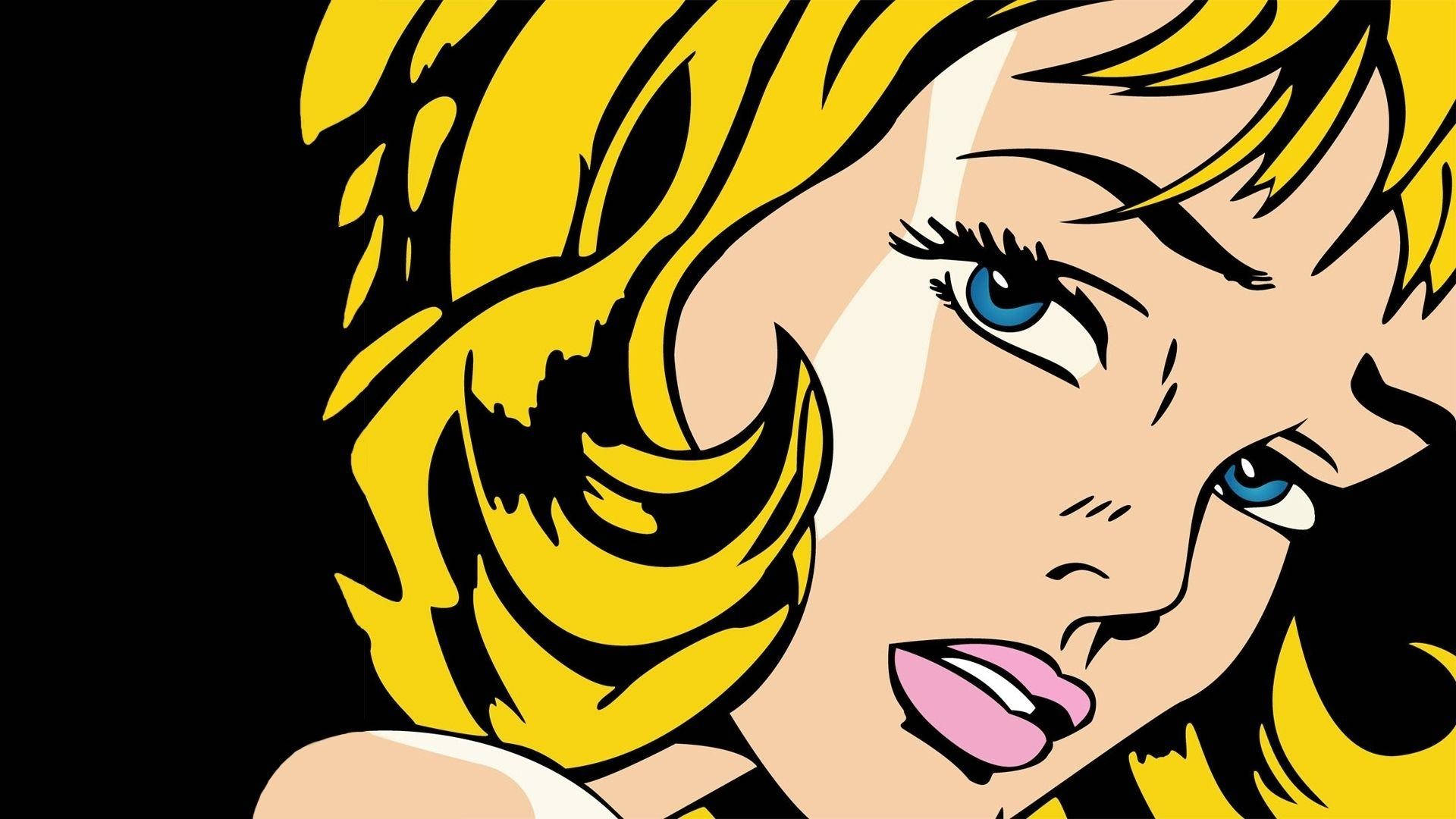 Download Blonde Girl Pop Art Wallpaper