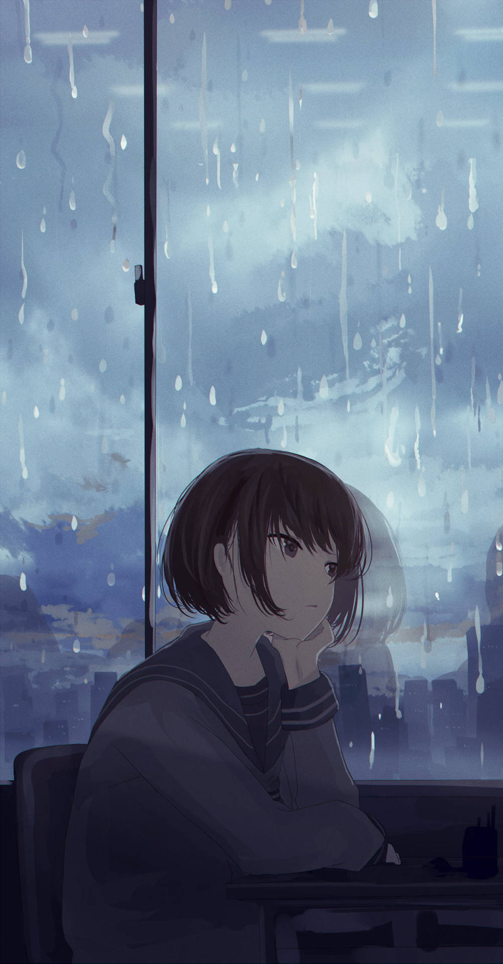 Download Anime Girl Window Beautiful