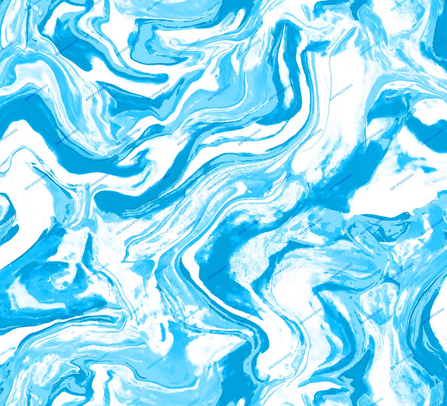 Ice Blue + White Marble Seamless