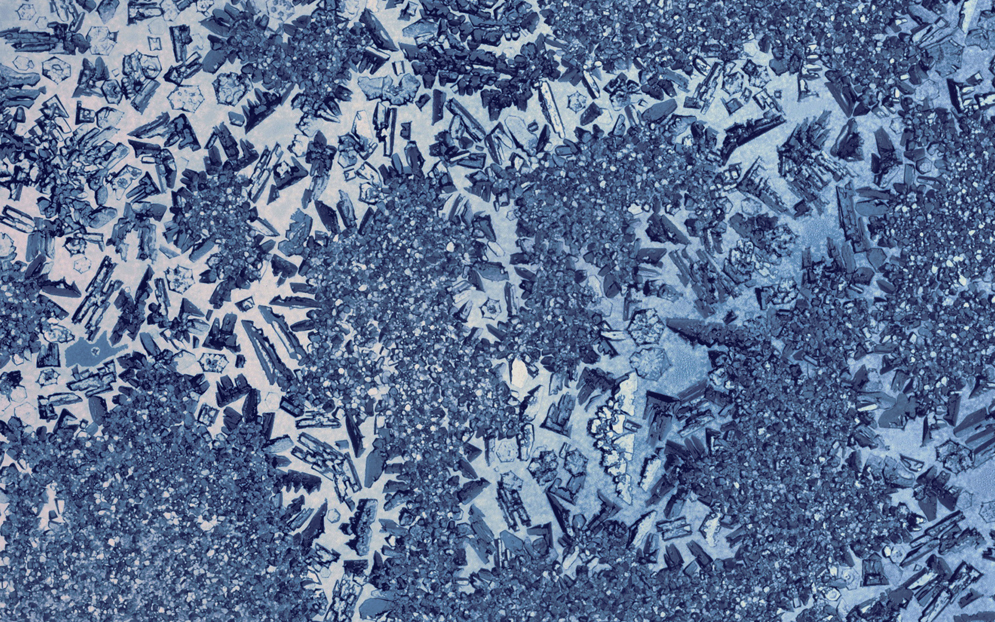 Ice Blue Mineral Crack Abstract