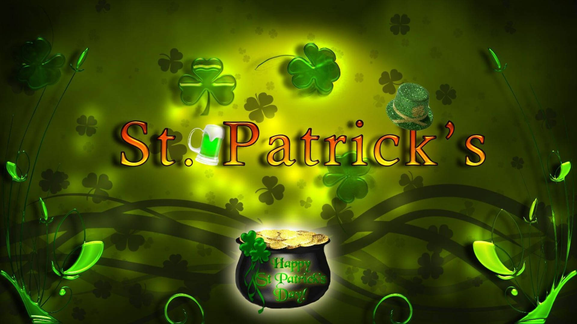 Download free Glowing Green St Patrick