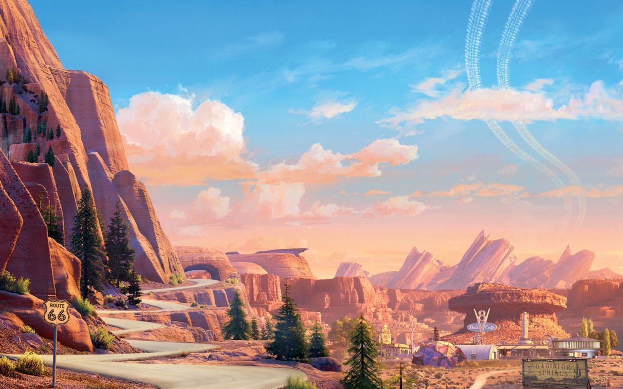 Disney cars wallpaper, Landscape