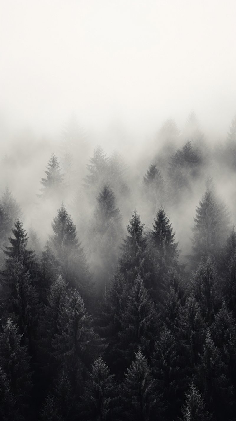 Black Dark Forest Background Image