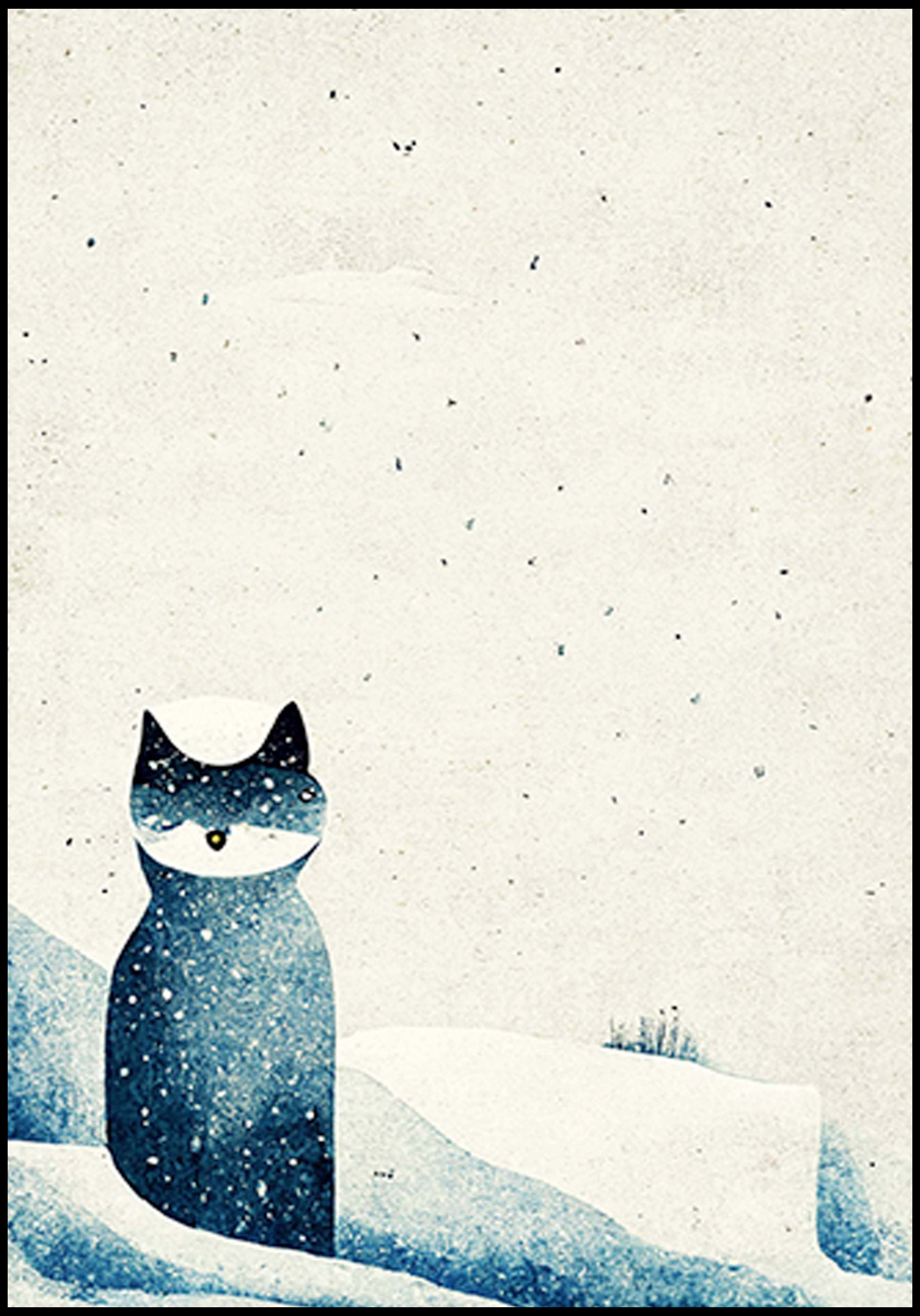 Winter Cat Poster