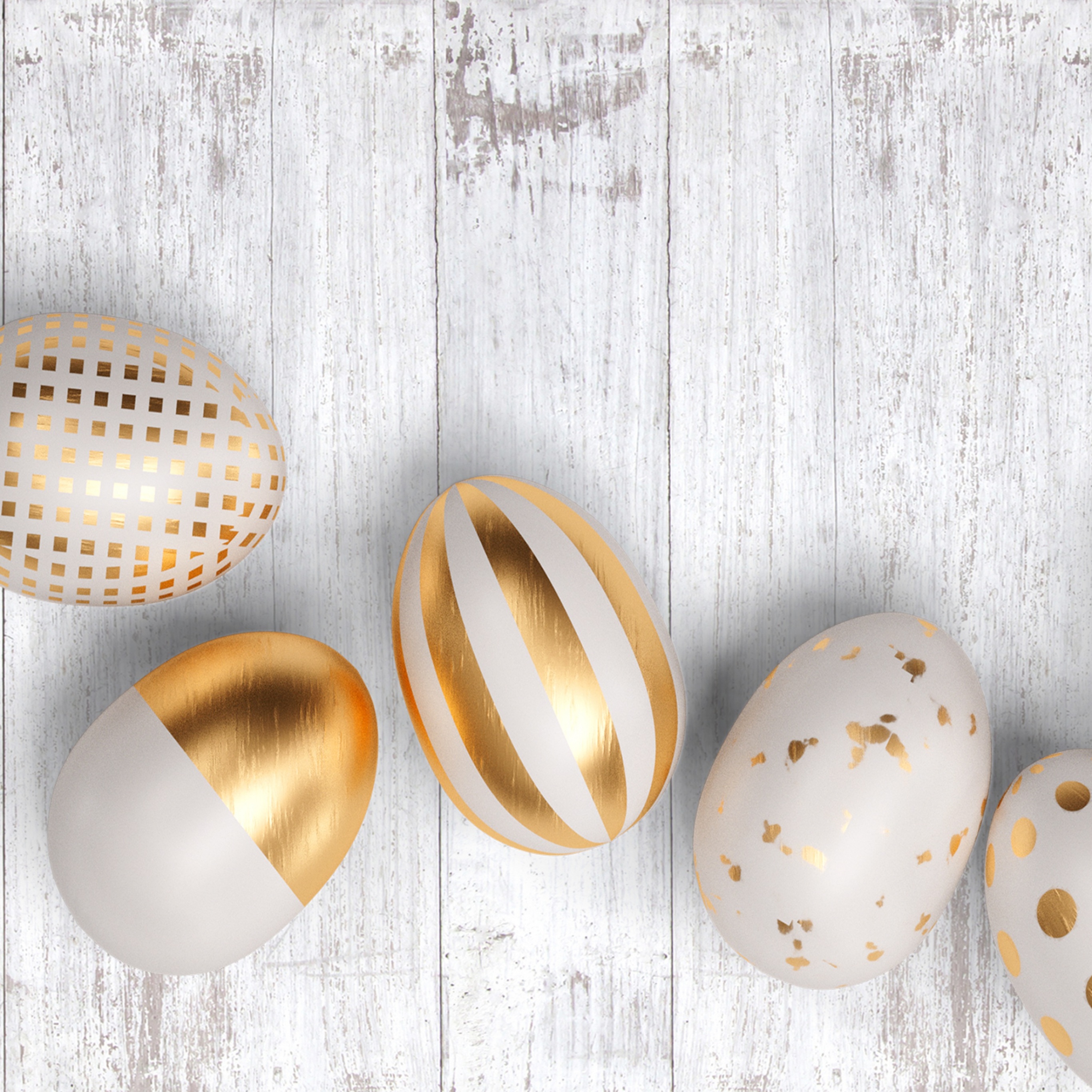Easter eggs Wallpaper 4K, Wooden