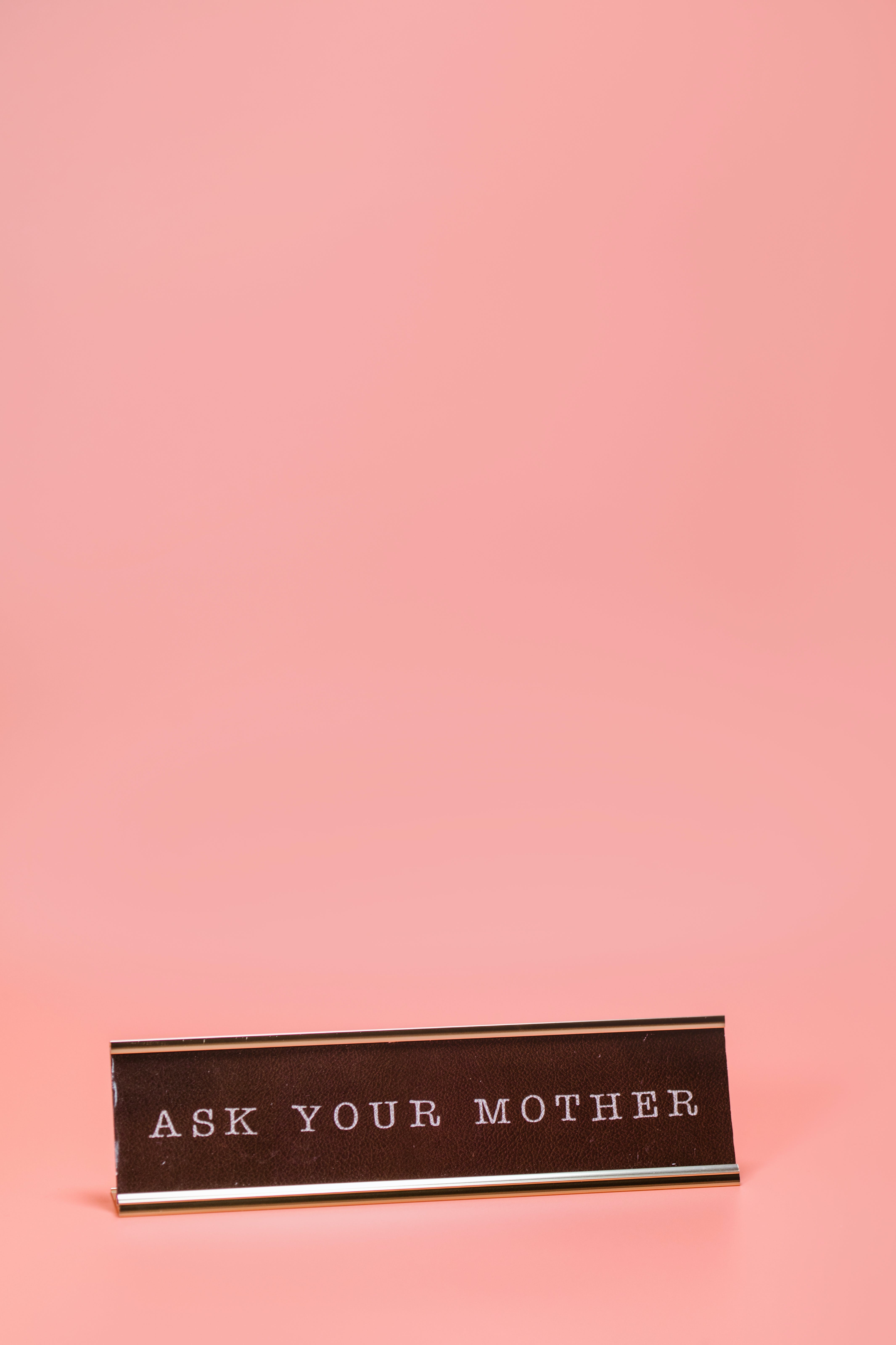 Brown Card on Pink Background · Free