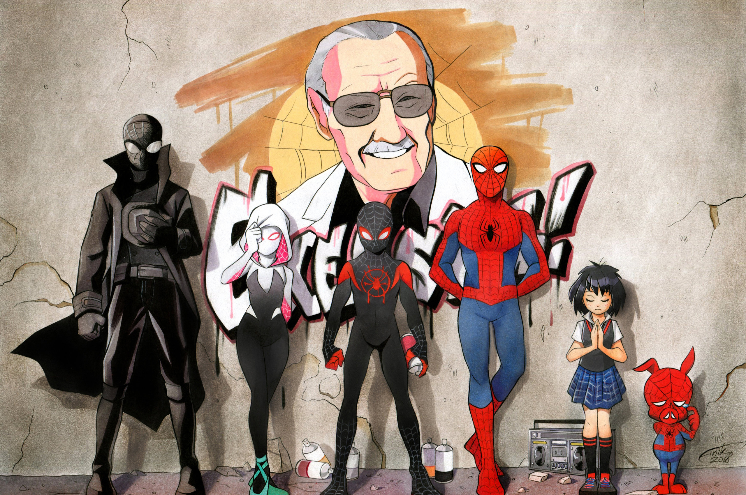 Spider Verse Stan Lee Tribute