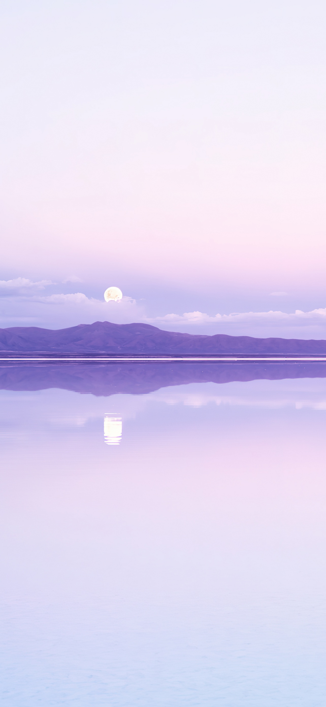 Full moon Wallpaper 4K, Purple