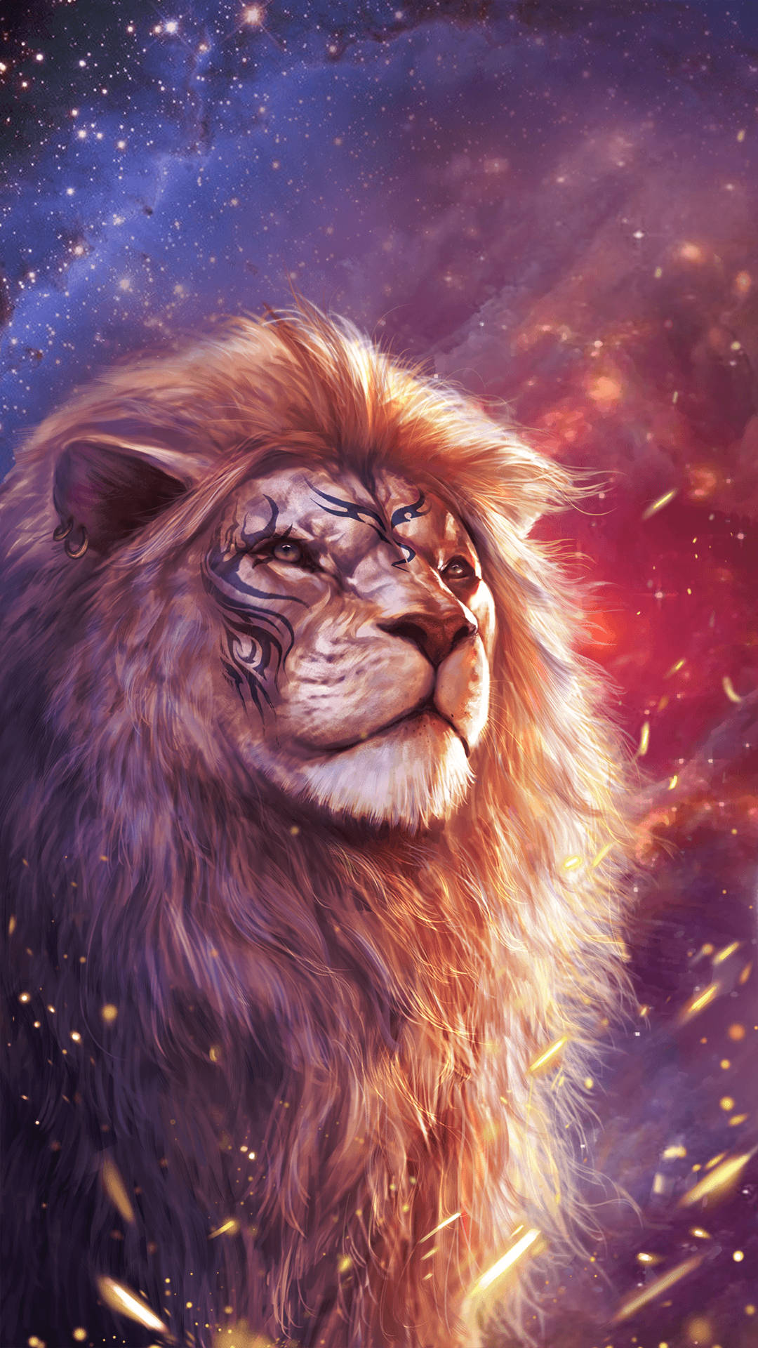 Lion Galaxy Wallpaper Full HD, 4K