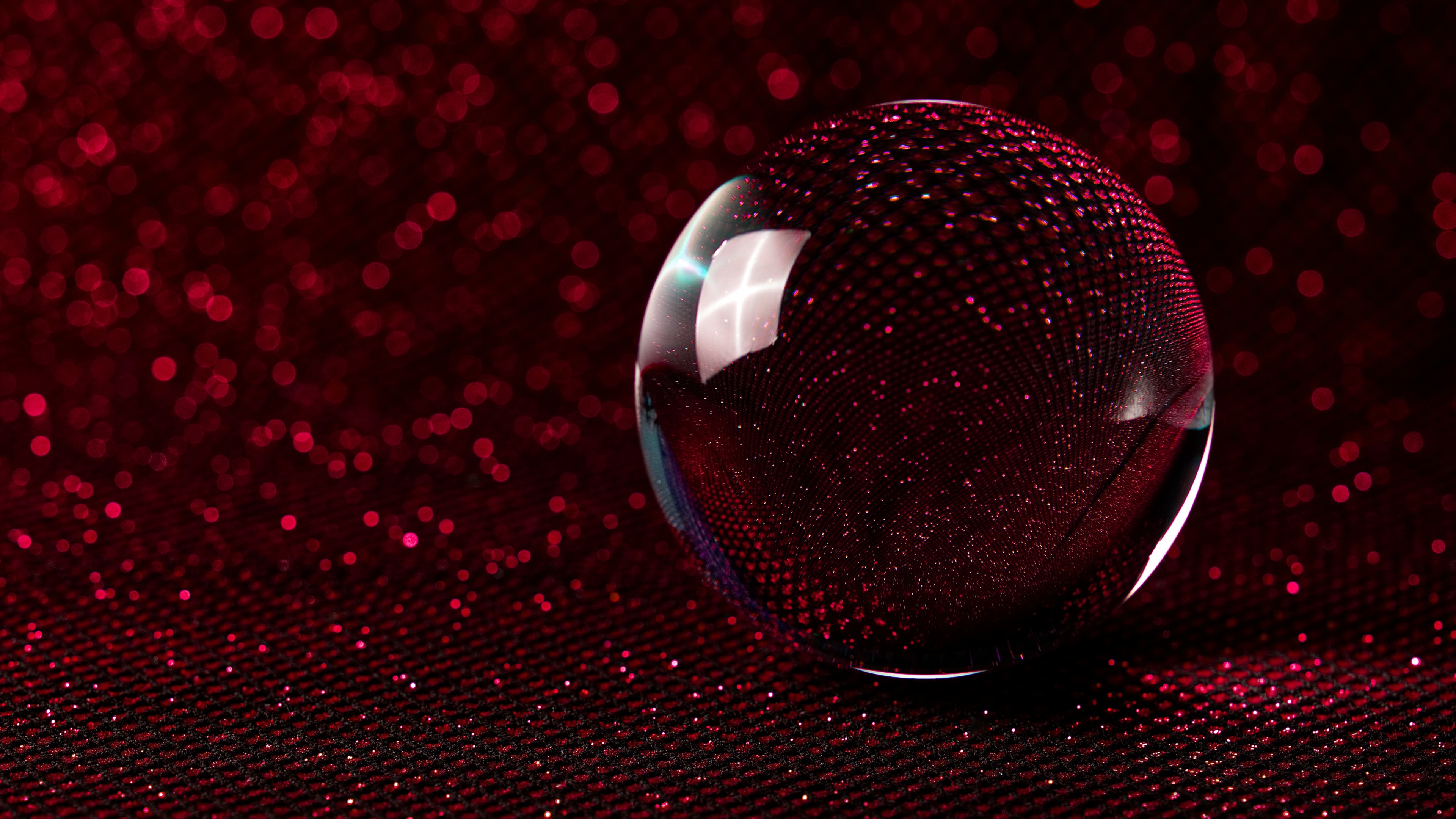 Crystal Ball Wallpaper 4K, Red