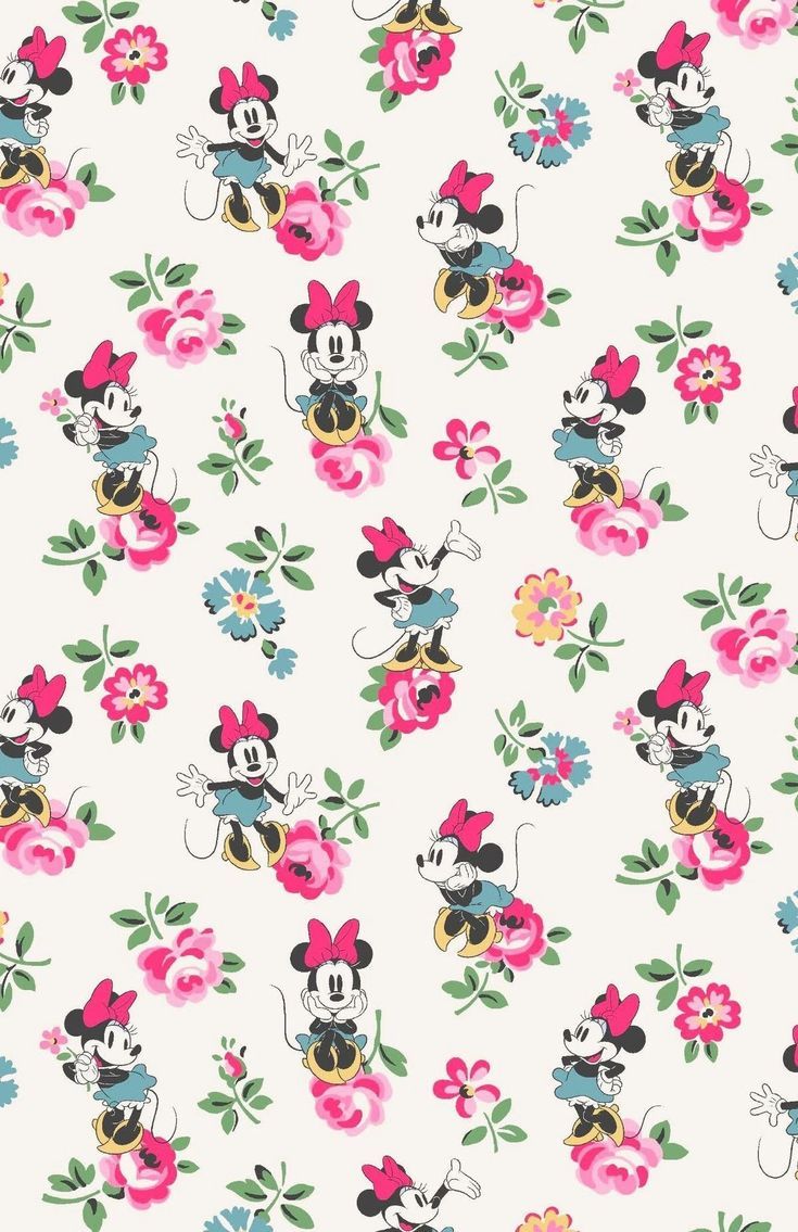 Minnie Mouse floral wallpaper. Fondos