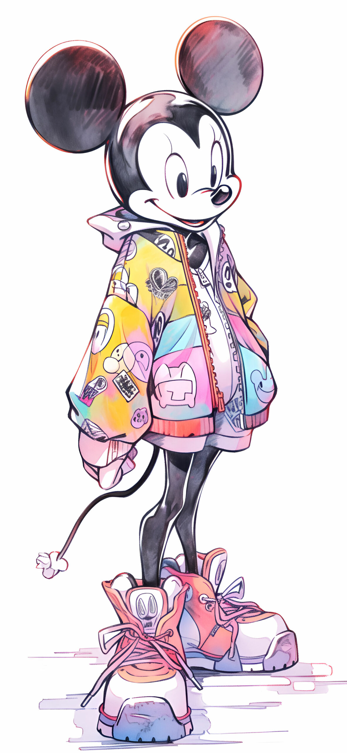 Minnie Mouse Sketch Art Wallpaper