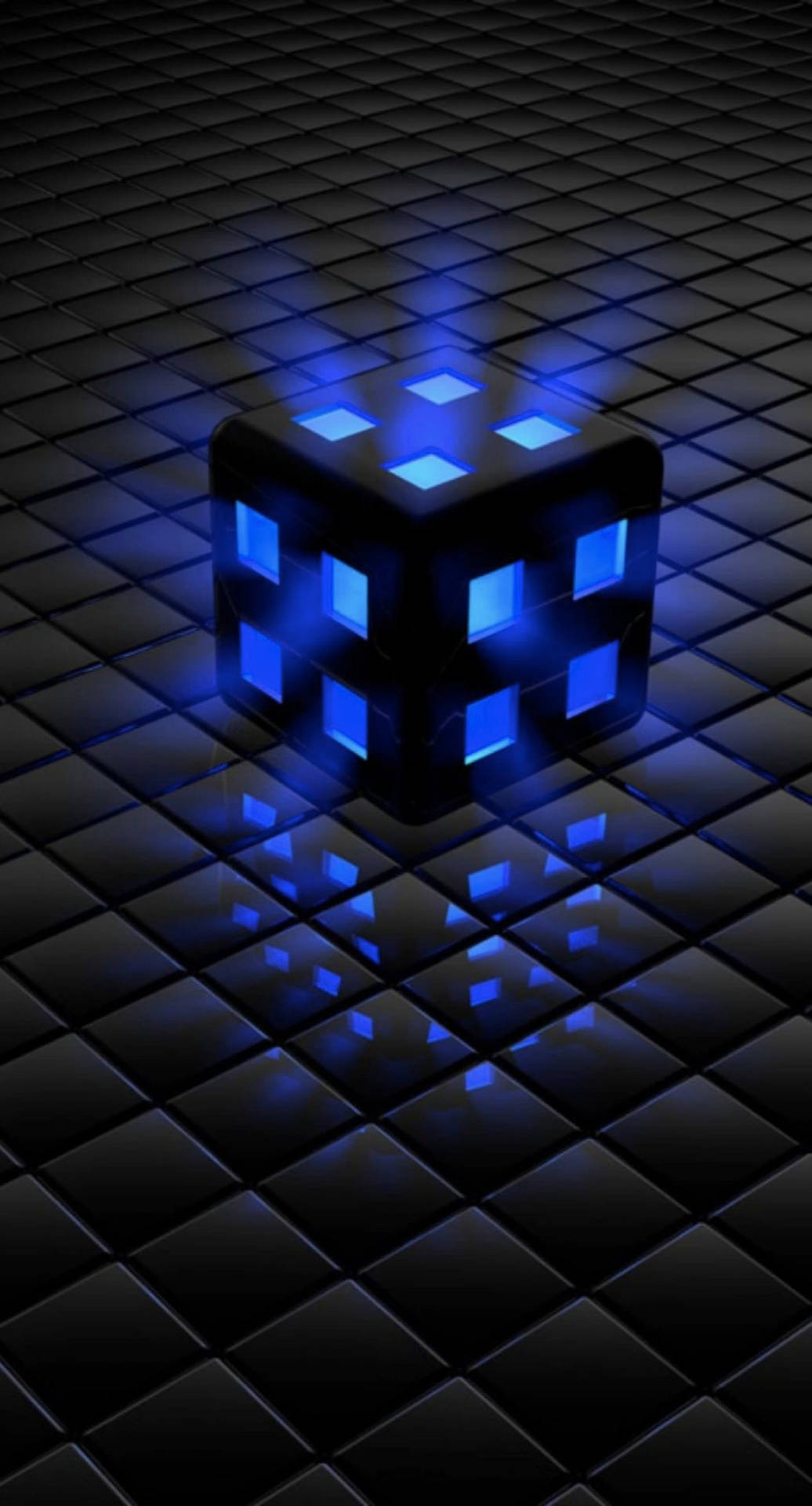 Dark Blue Dice Cool iPhone 6s Wallpaper
