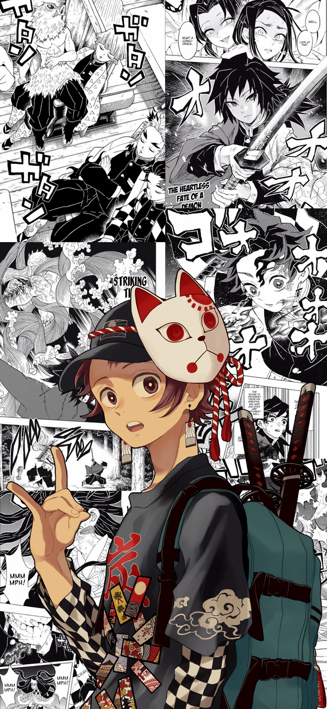 Demon Slayer Manga Pop Wallpaper, r