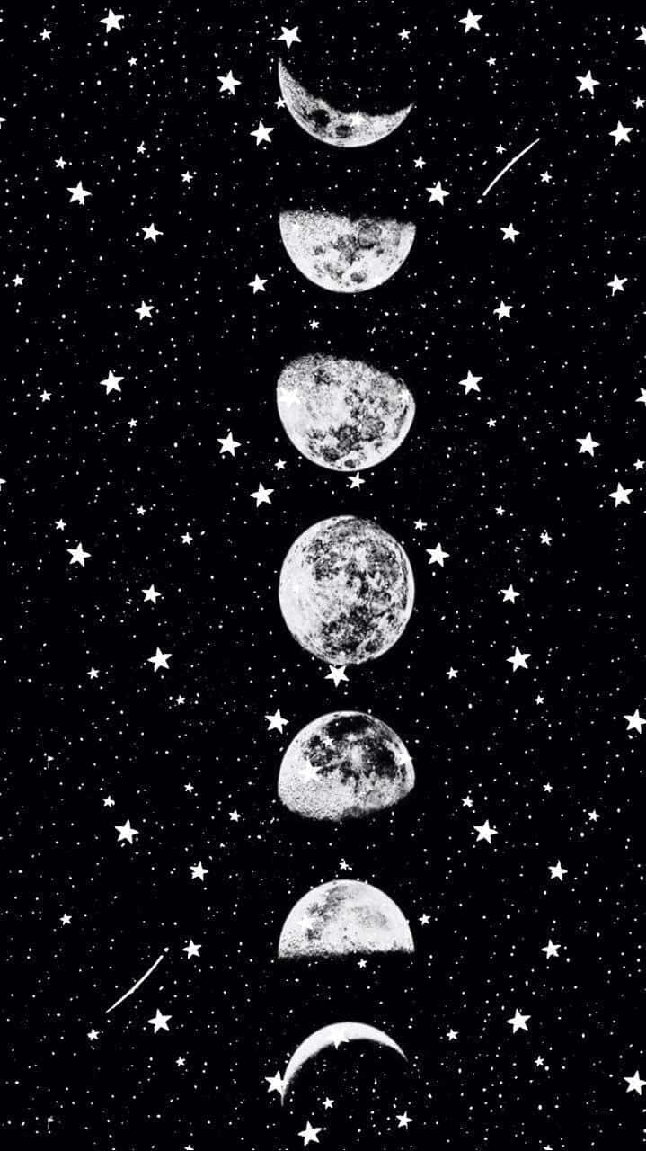 Moon And Stars Phone Wallpaper