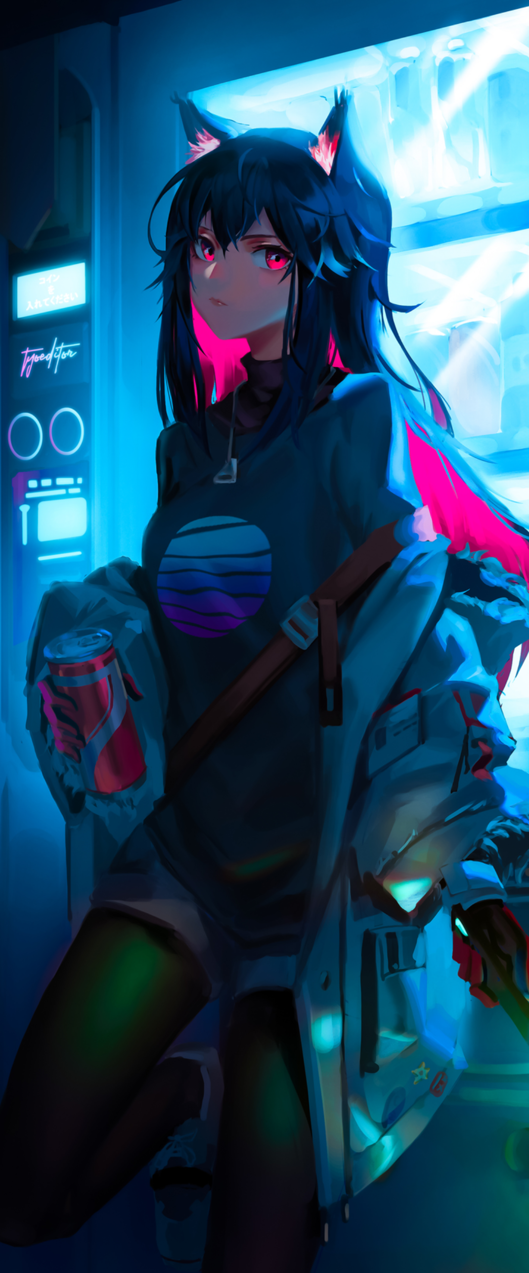 Anime Cat Girl iPhone Wallpaper 4k