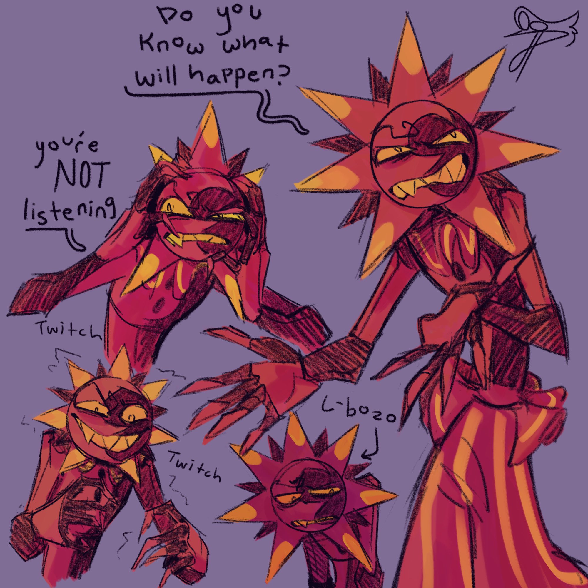Doodles of Eclipse from today's Tsams
