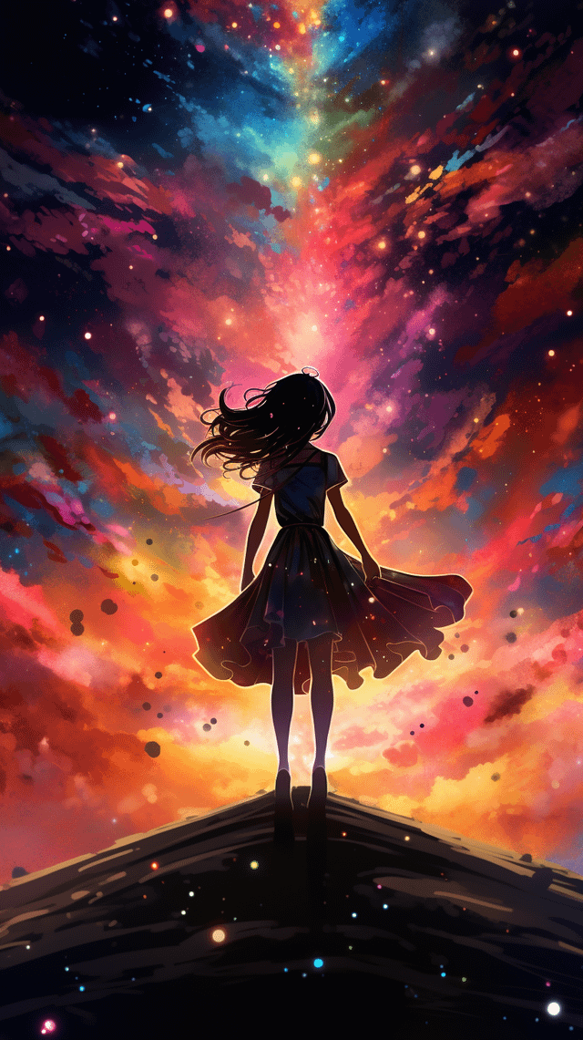 AI Anime phone wallpaper that I