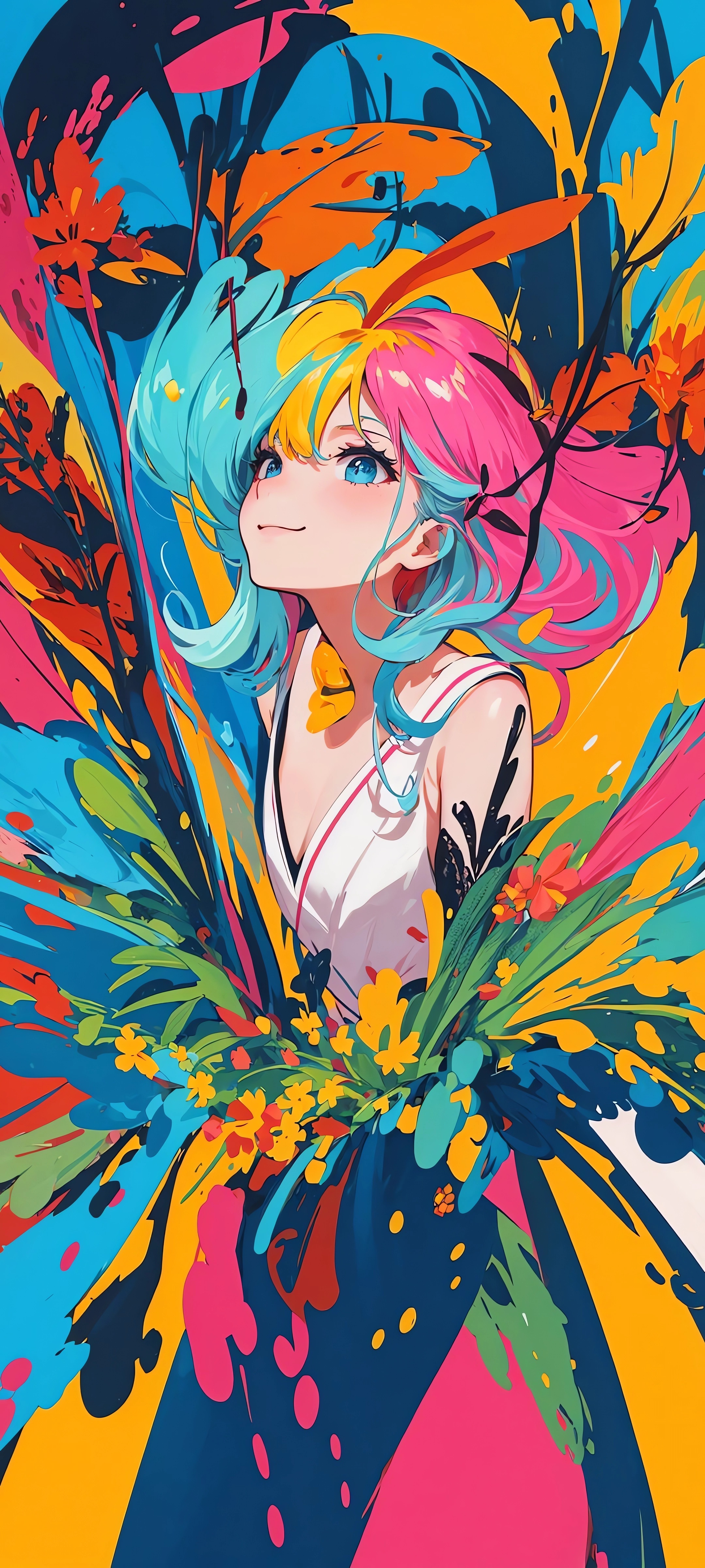 digital art, AI art, portrait display