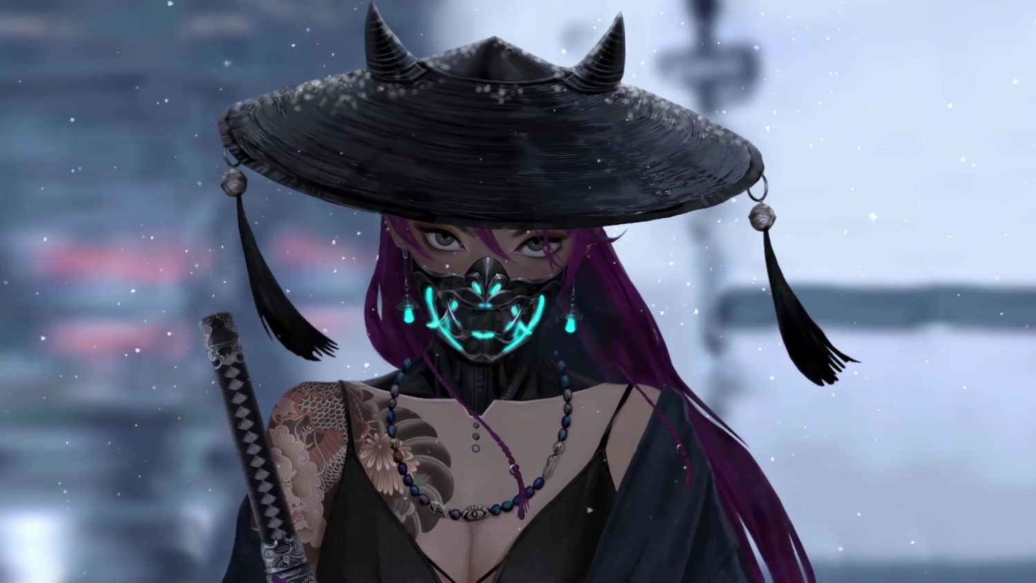 Oni Samurai Girl In The Snow Live