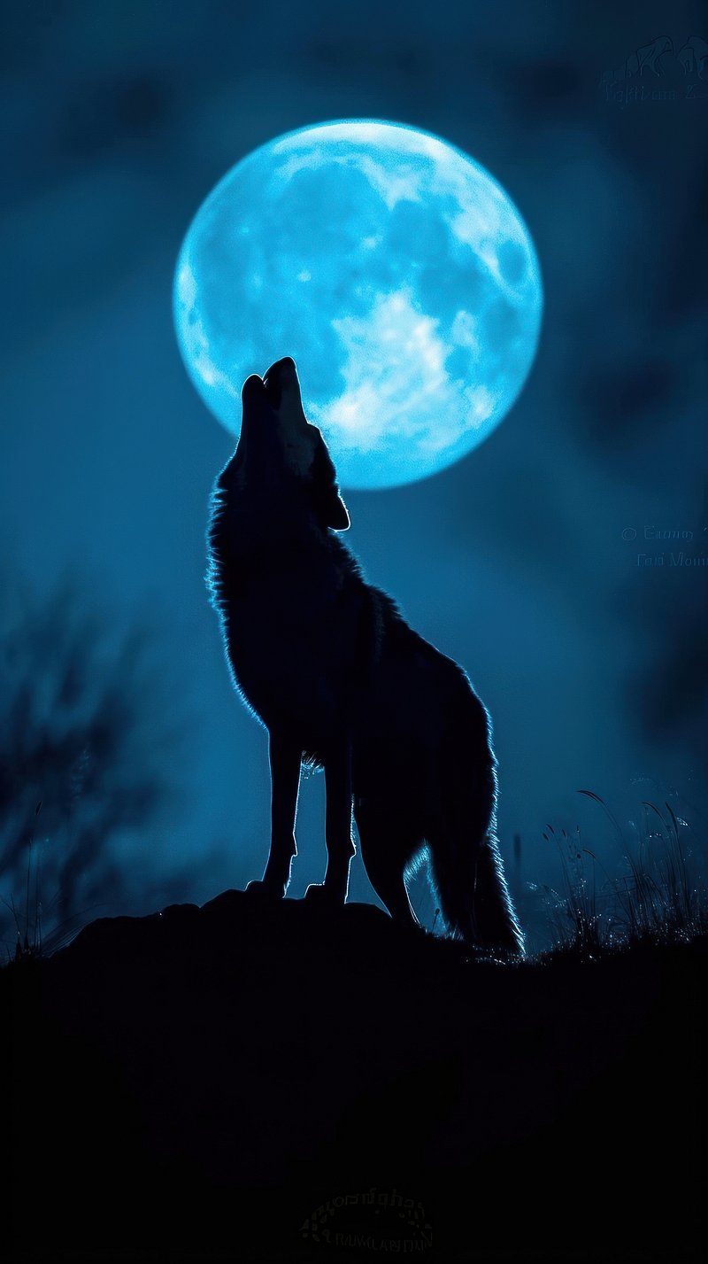 Wolf Moon Image. Free Photo, PNG