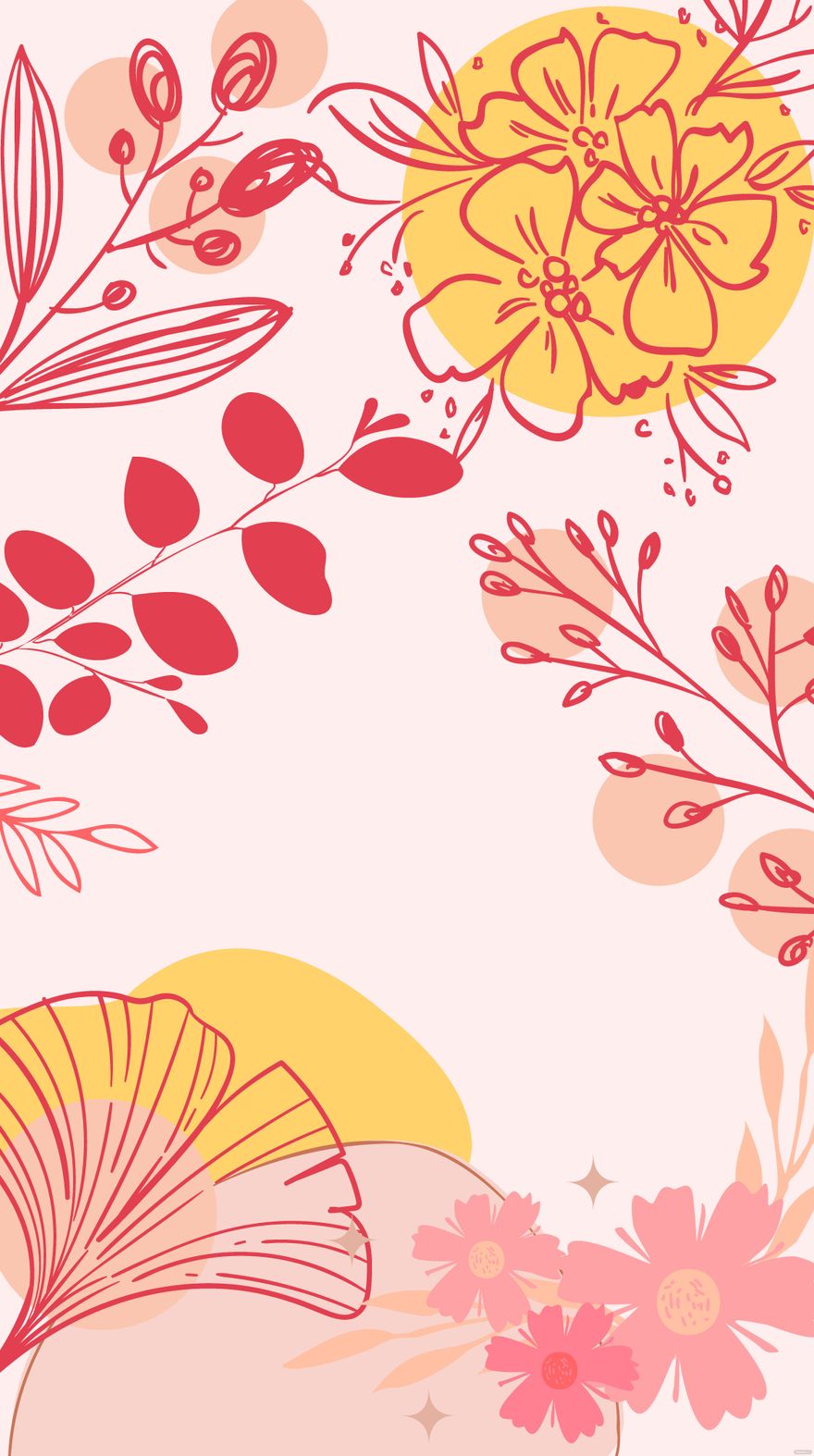 Spring Phone Background in Illustrator