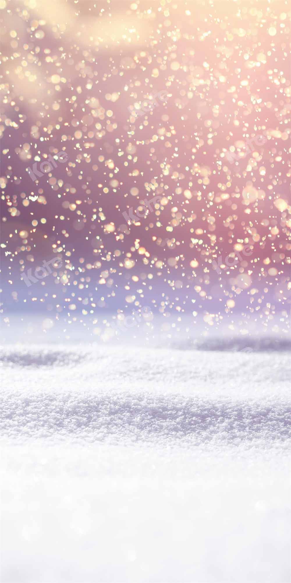 Kate Bokeh Winter Snowflake Backdrop