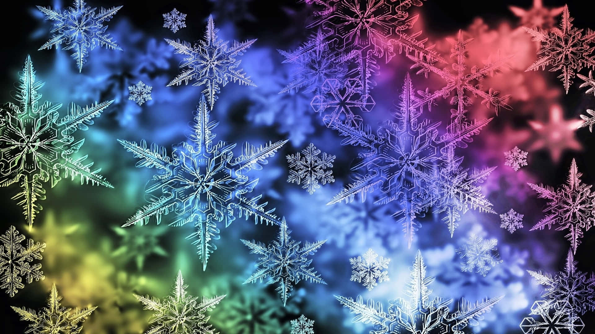 Download A mesmerizing snowflake lit up