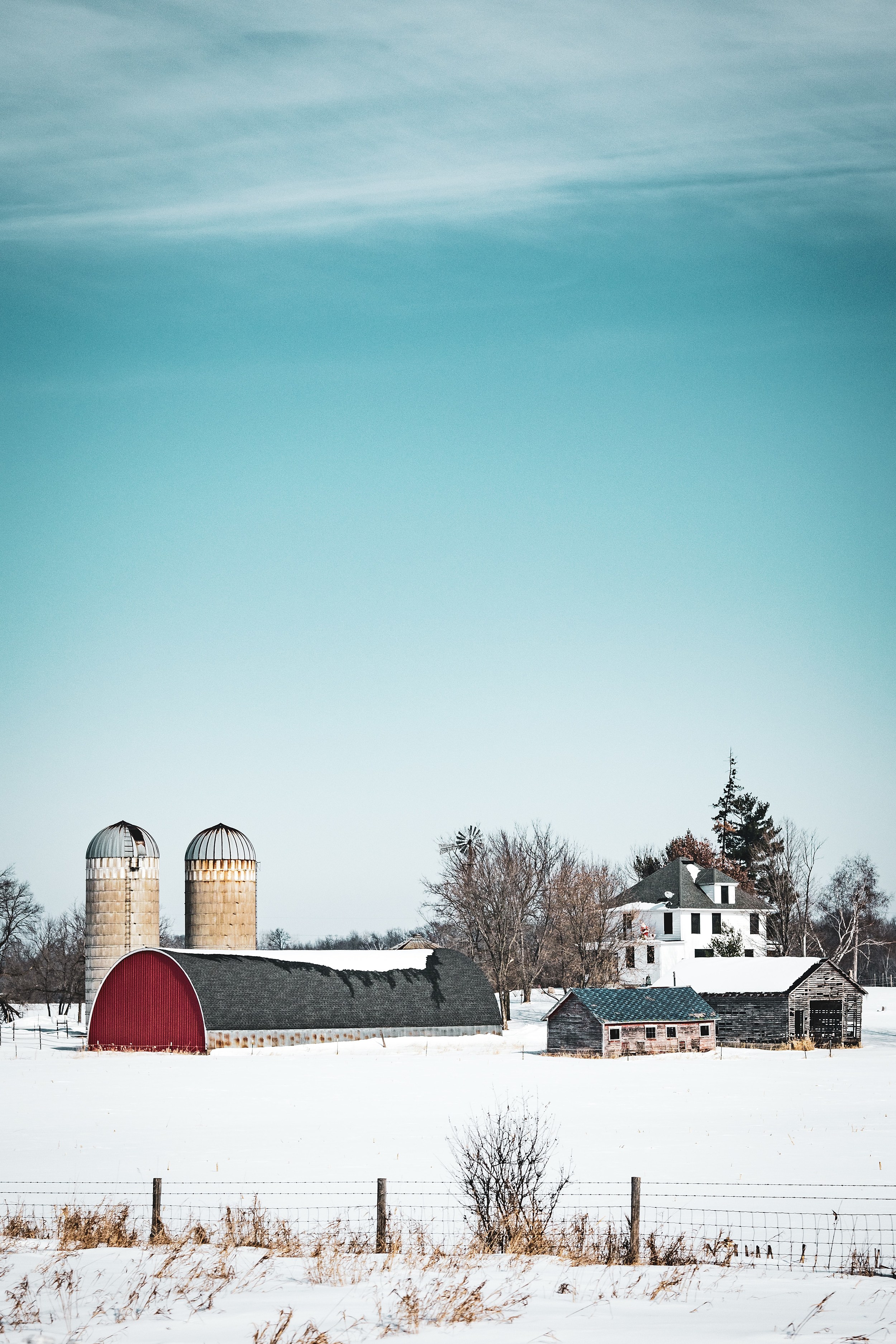 Winter Country Farm Wallpapers - Wallpaper Cave, image size:2500x3750