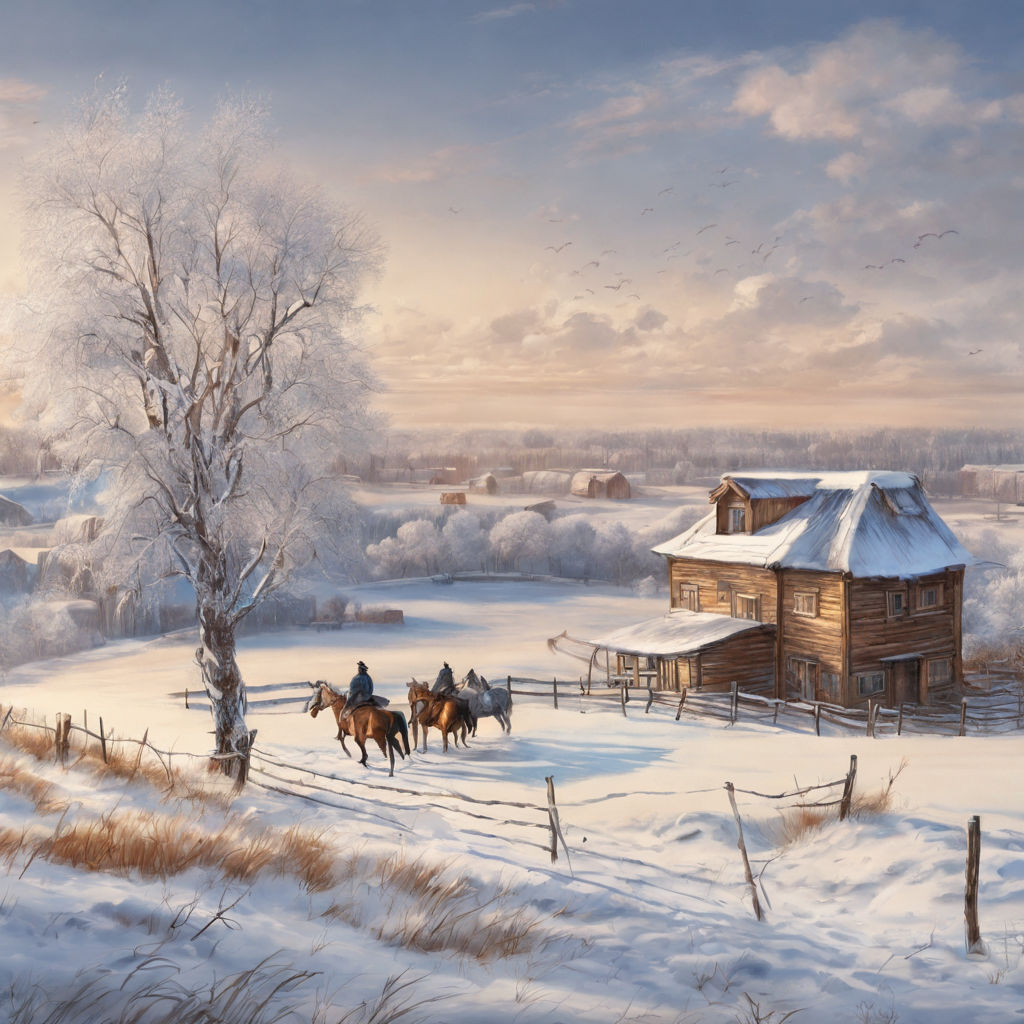 country setting snowy scene