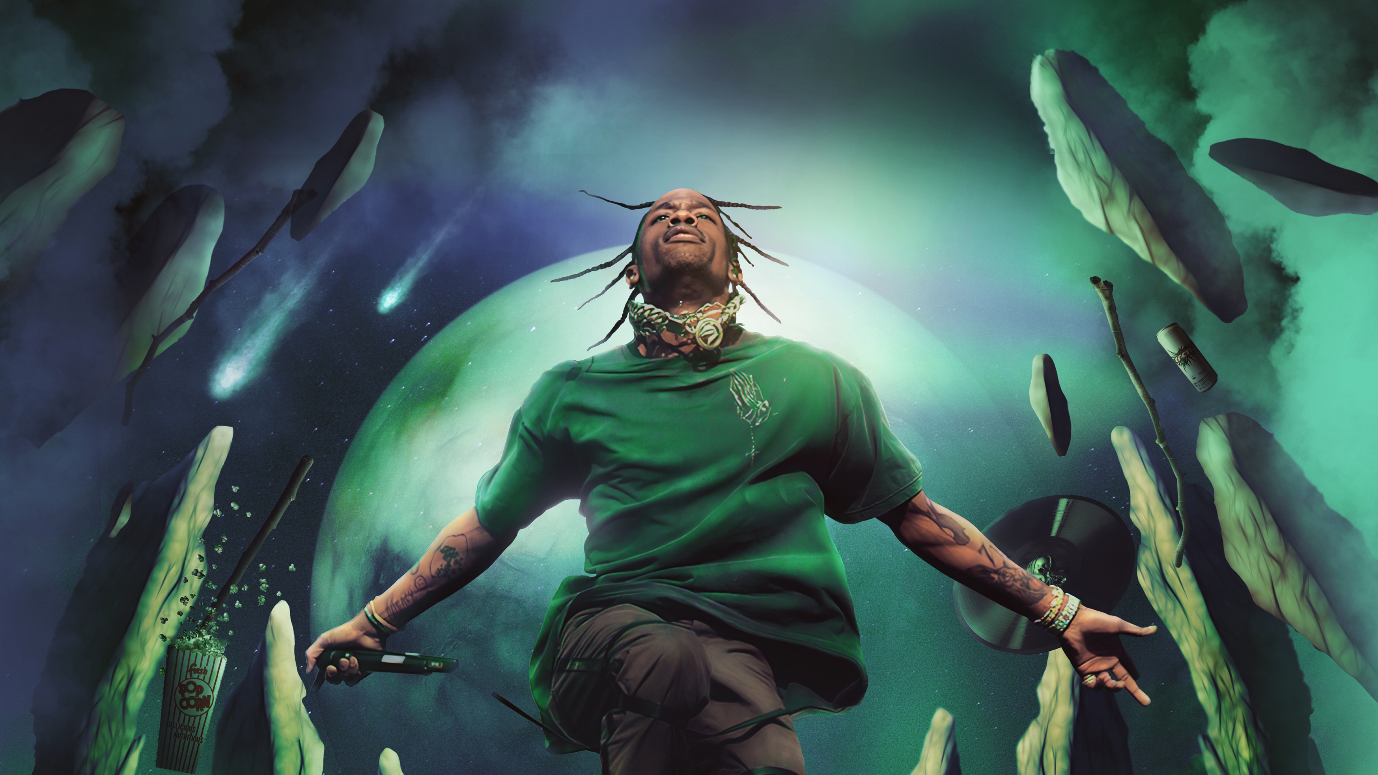 Travis Scott Wallpaper 4K, Utopia, 2023