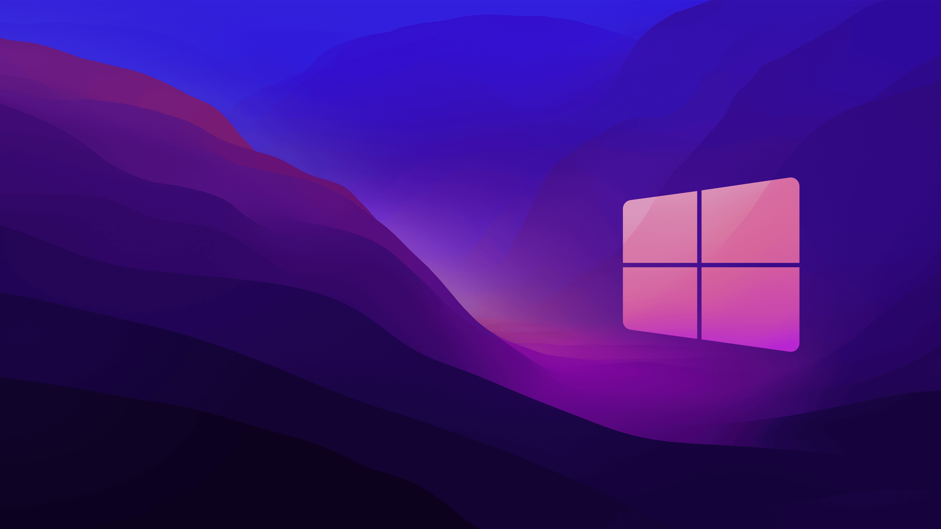 Purple Windows 10 Minimalism 3840x2160