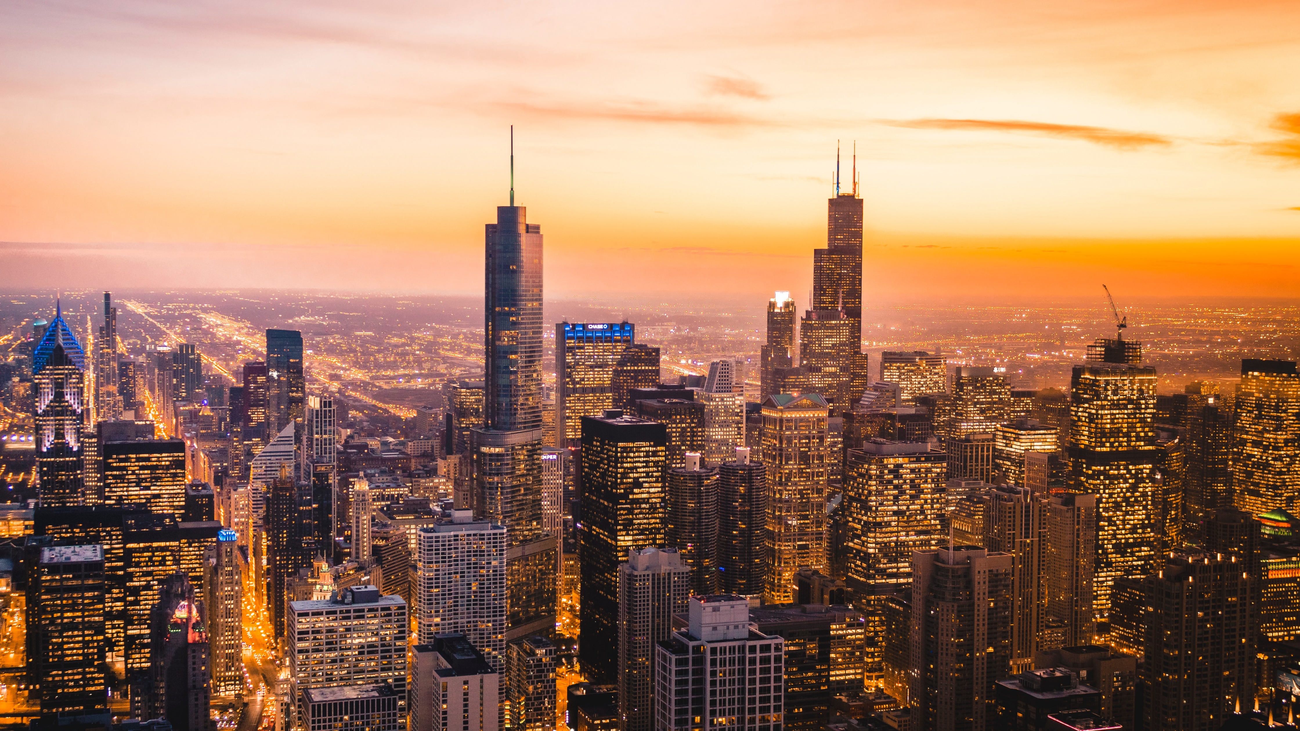 Chicago Wallpaper 4K, Cityscape