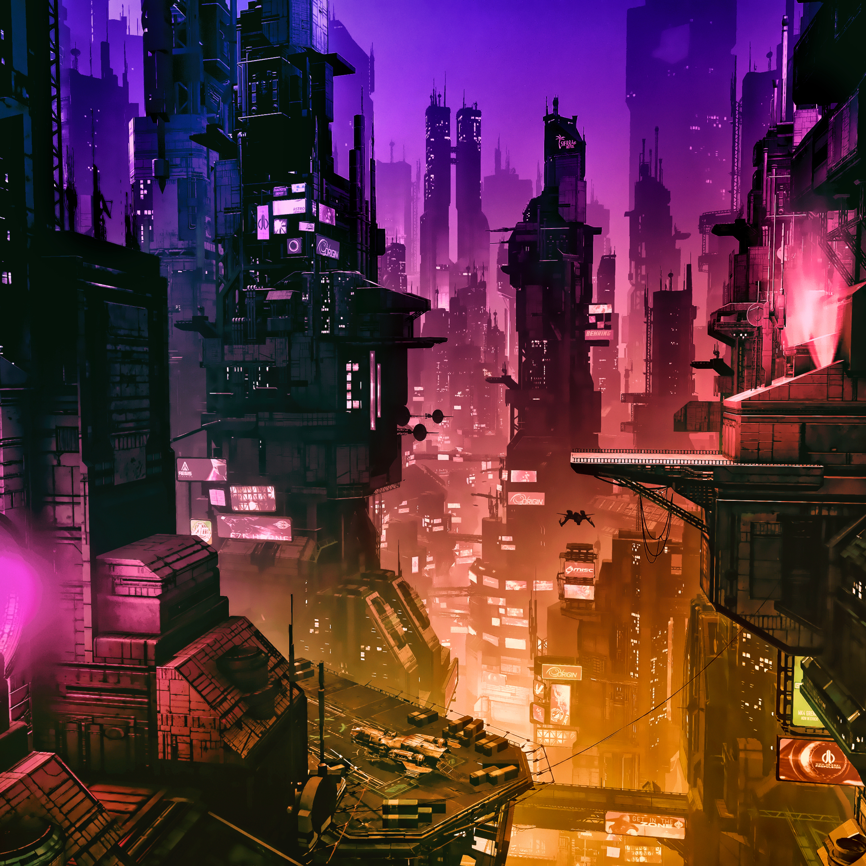Futuristic City 4k iPad Pro