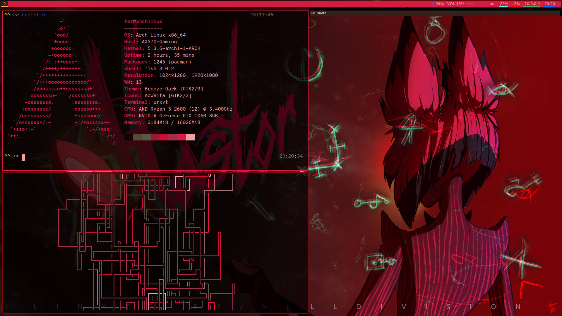 Download Programming with Alastor in Hazbin Hotel Wallpaper