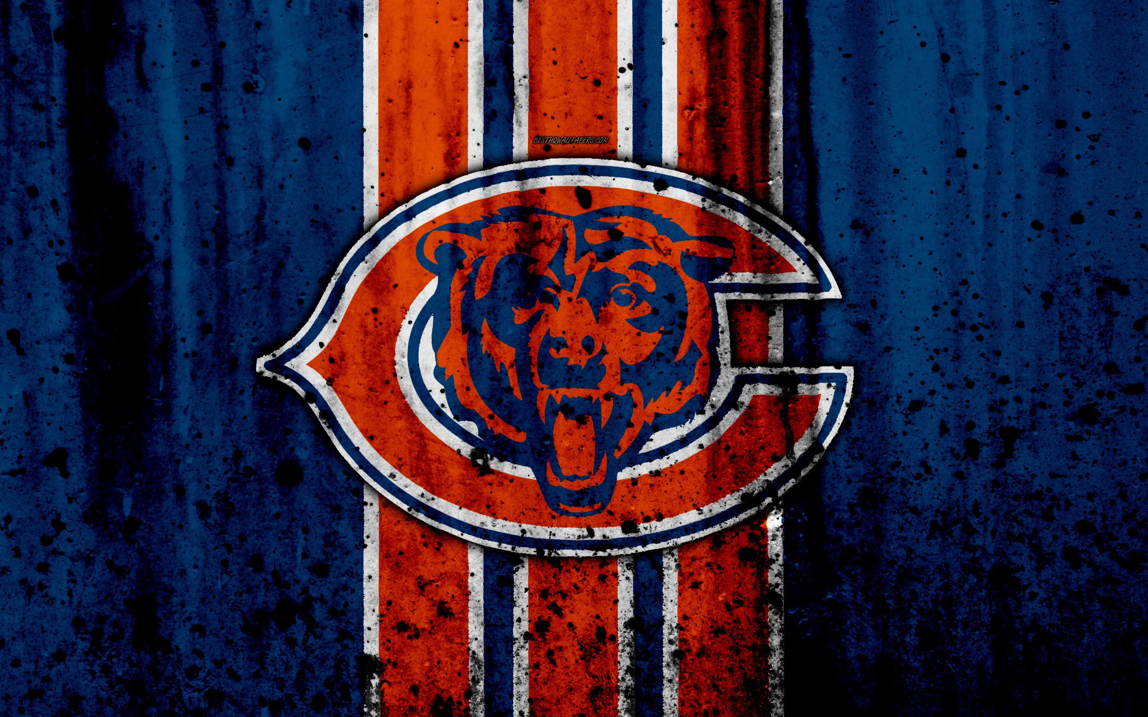 Download wallpaper 4k, Chicago Bears