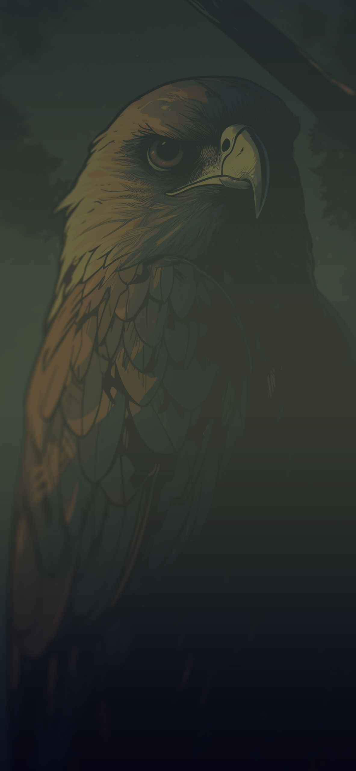 Aesthetic Hawk Dark Wallpaper