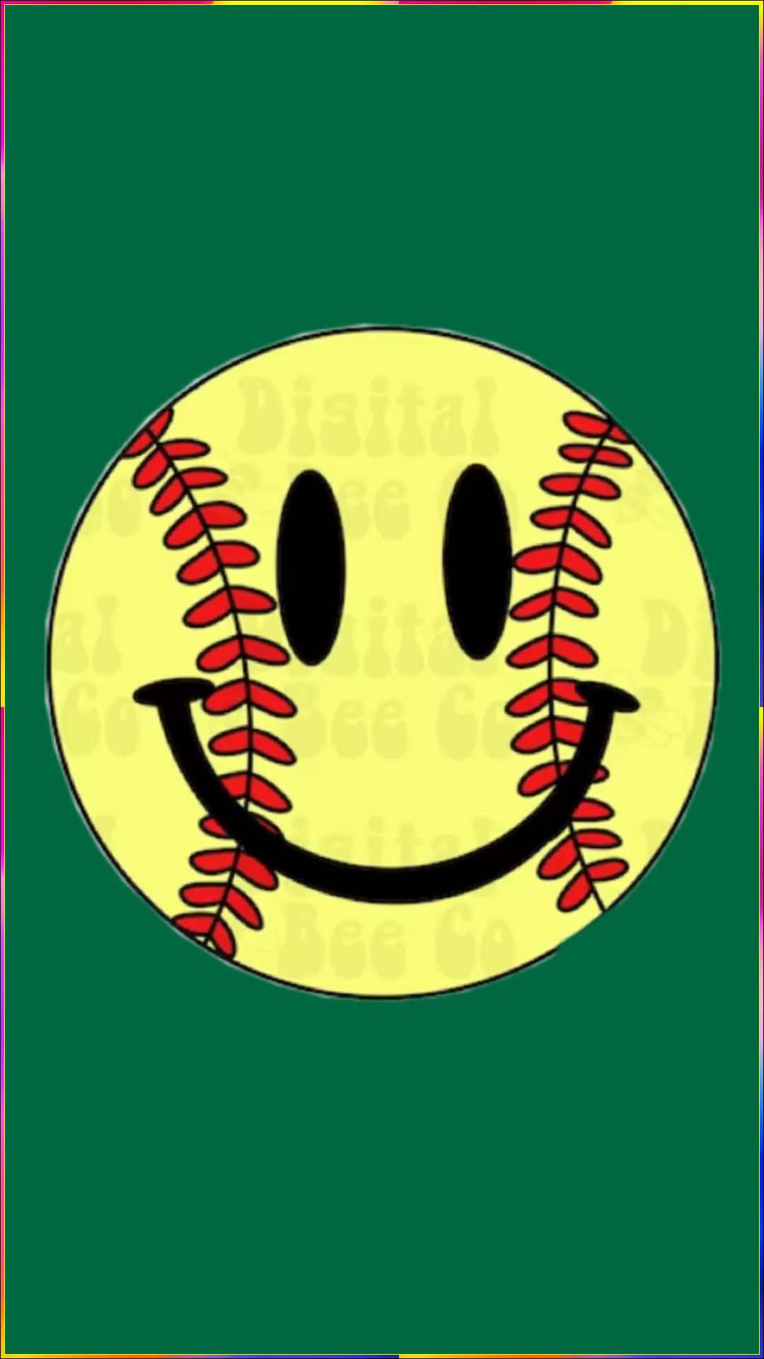 Preppy Softball Wallpaper