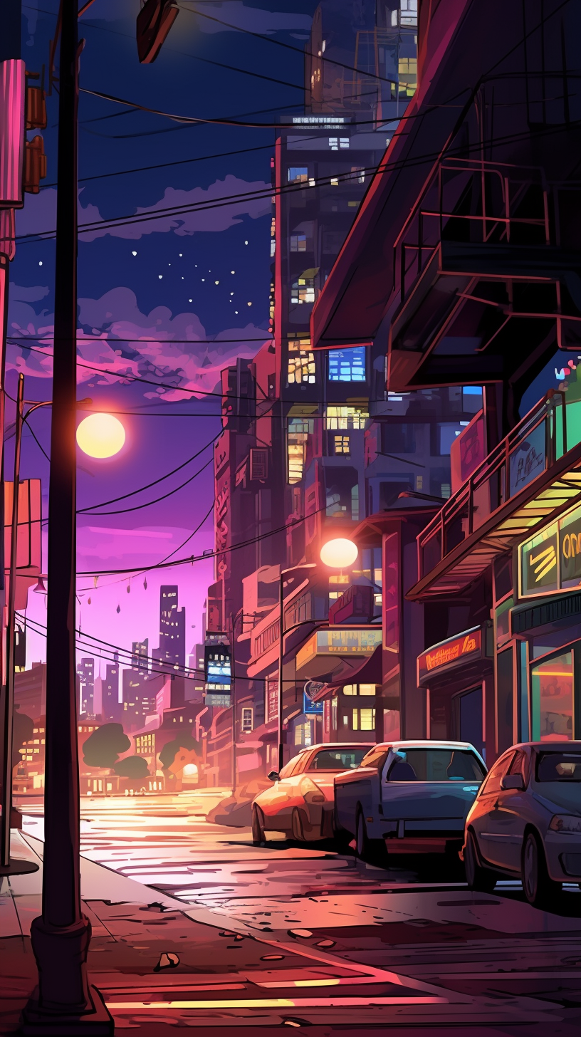 Urban Nightlife Manhwa Wallpaper Anime