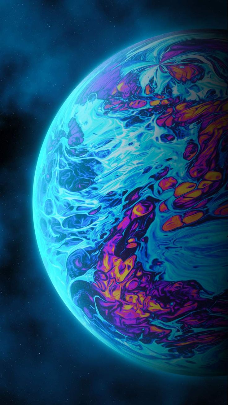 Blue Planet Space iPhone wallpaper