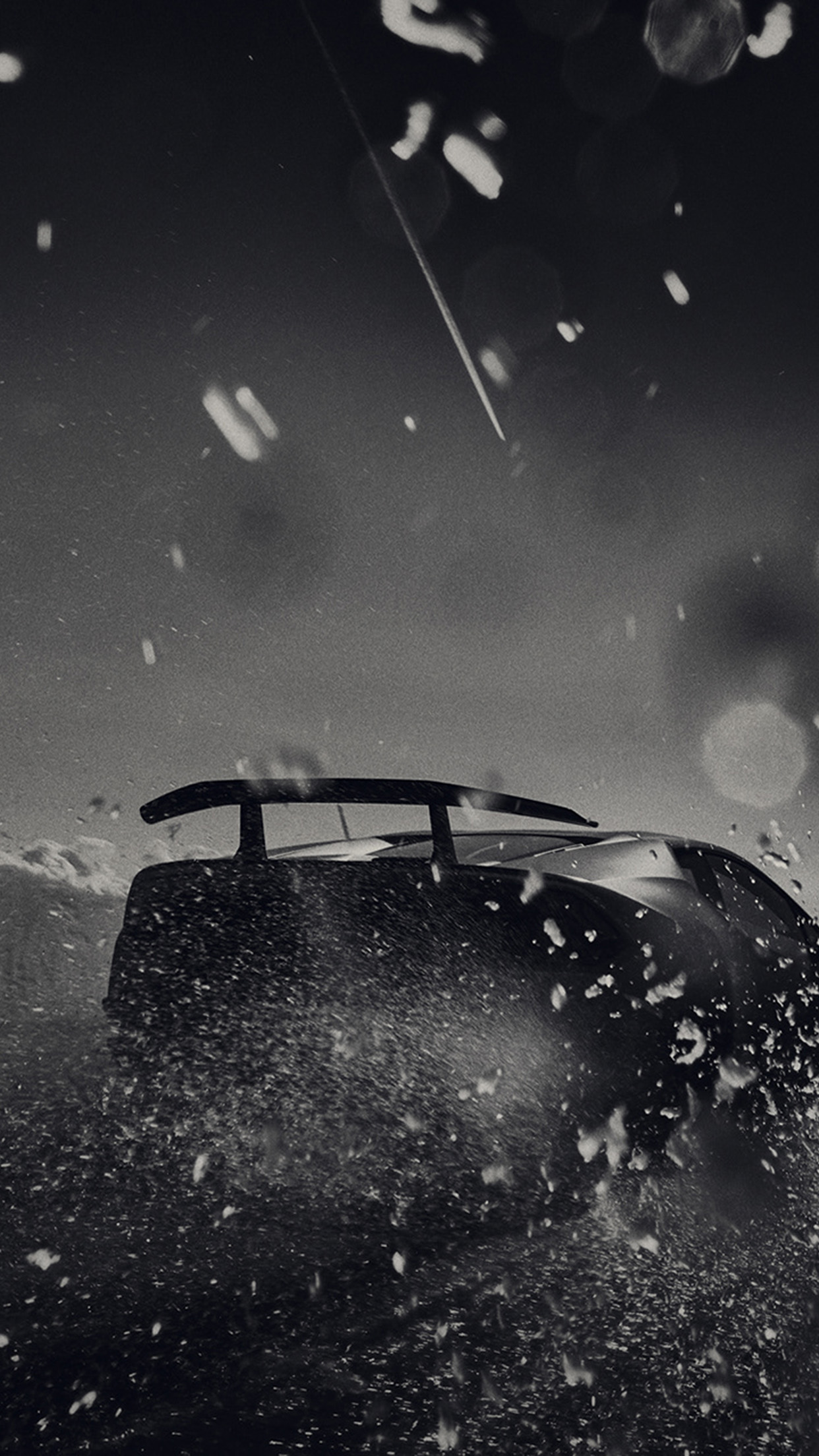 wallpaper. racing car bw dark art