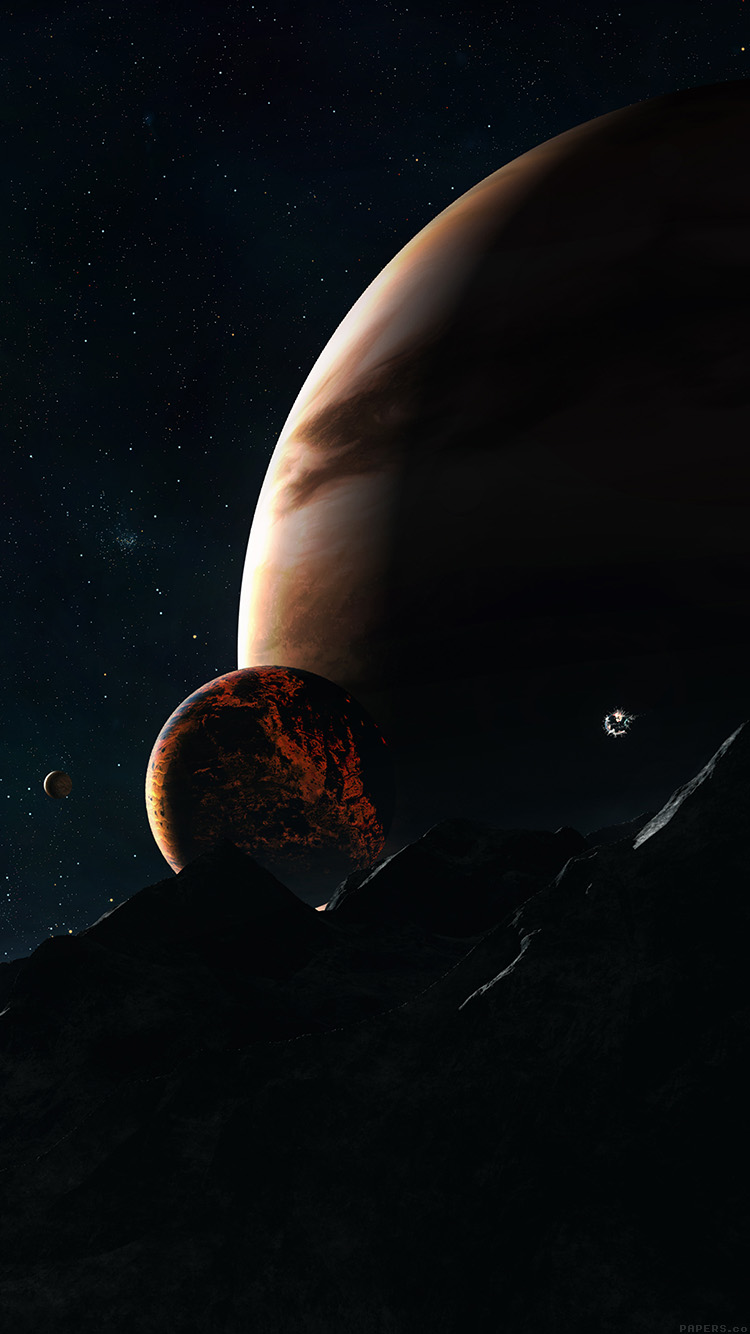 Dark Blue Space World Sky Planet