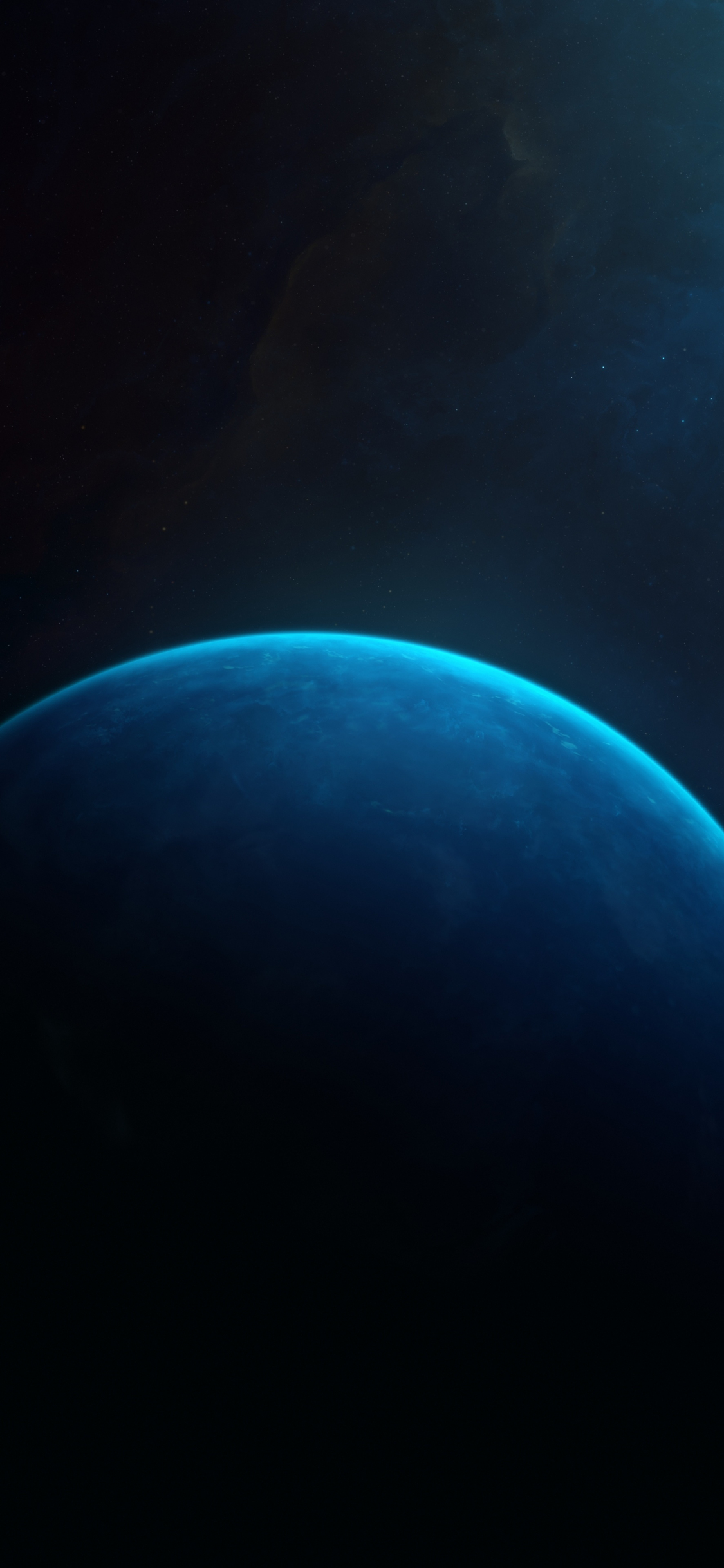 wallpaper 1125x2436 blue planet, space